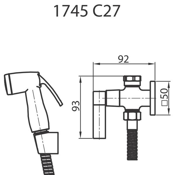 DUCHA HIGIENICA LIZ 27 CROMADA FANI