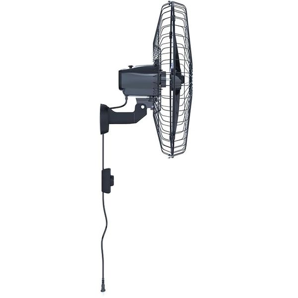 VENTILADOR OSCILANTE DE PAREDE 60CM PRETO 127V PREMIUM VENTISOL