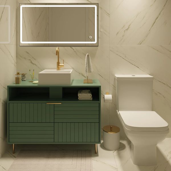 KIT VASO COM CAIXA ACOPLADA QUADRA BRANCO