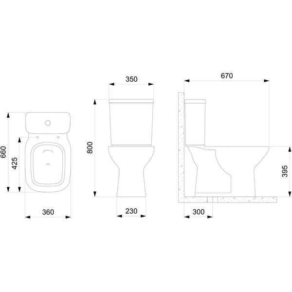 ROCA KIT VASO SANITÁRIO COM CAIXA ACOPLADA E ASSENTO SOFT CLOSE SQUARE