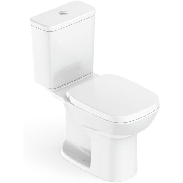 ROCA KIT VASO SANITÁRIO COM CAIXA ACOPLADA E ASSENTO SOFT CLOSE SQUARE