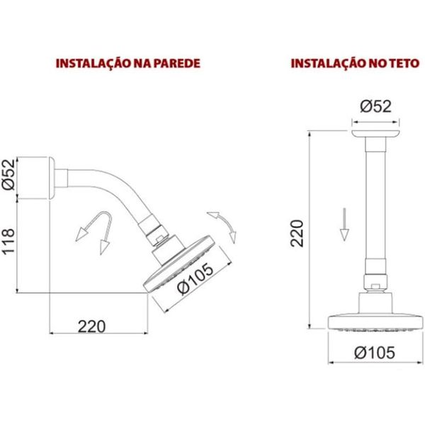 DUCHA FRIA LORENFLEX COM CANO FLEXÍVEL 7029 B16 PRETA