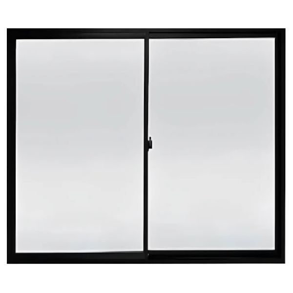 Janela Slim Preta de 2 Folhas com Vidro Reflex 120x120cm Líder