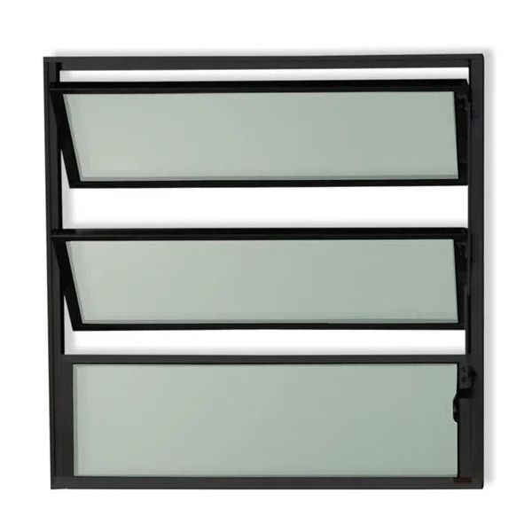 BASCULANTE PRETO COM 2 ARTICULAÇÕES DE VIDRO LISO 60x60cm LÍDER