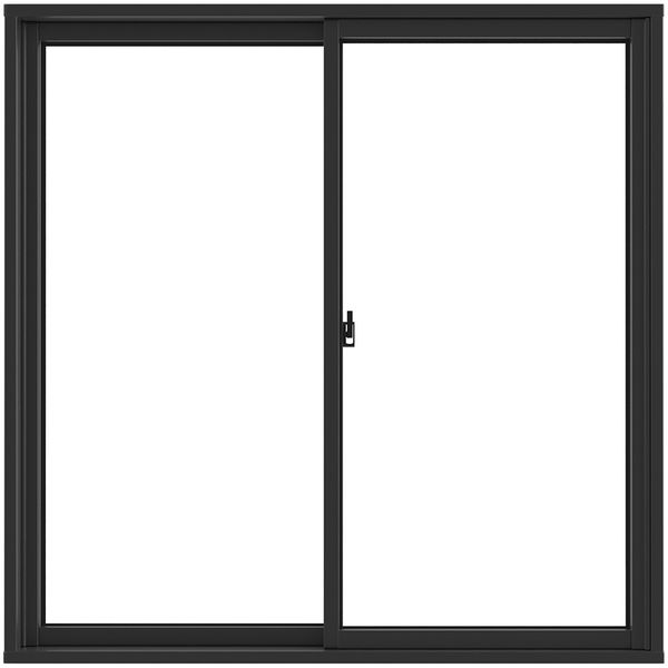 Janela Slim Preta de 2 Folhas com Vidro Liso 100x120cm Líder