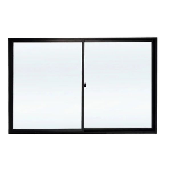 Janela Slim Preta de 2 Folhas com Vidro Liso 120x120cm Líder