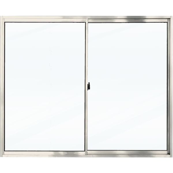 Janela Slim Alumínio de 2 Folhas Vidro Liso 120x120cm Líder