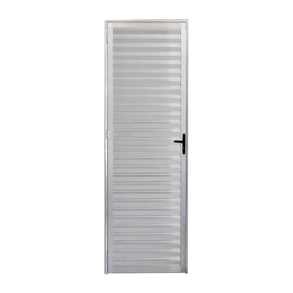 PORTA 210X70 1 FOLHA VENEZIANA TOTAL ALUMÍNIO DIREITA 