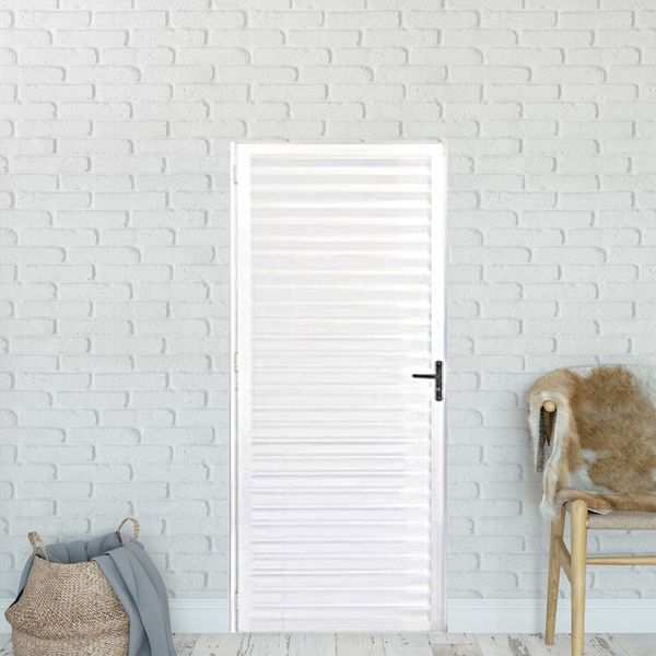 PORTA 210X80 1 FOLHA VENEZIANA TOTAL BRANCA ESQUERDA 