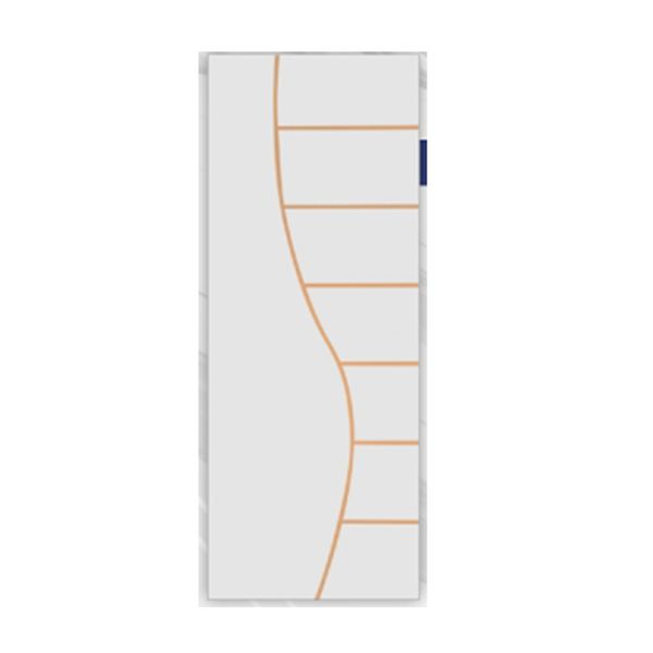 PORTA FRISADA MGM BRANCO CANTANEIRA 210X60CM