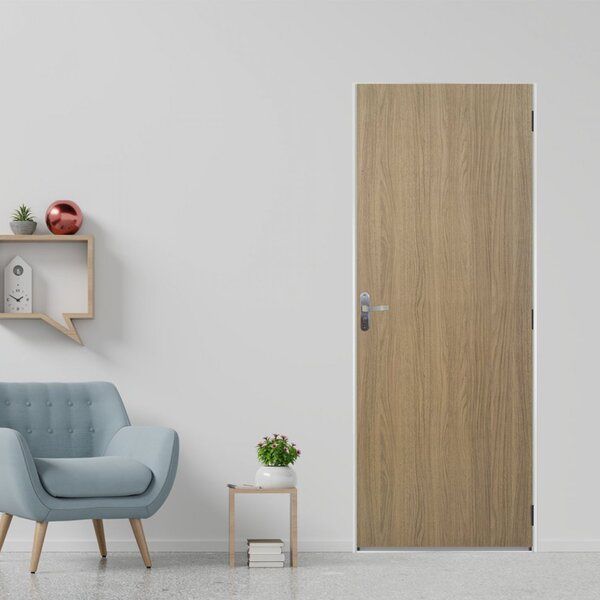 KIT PORTA PRONTA MGM AÇOMAD CARVALHO ALPHA 215X65CM DIREITA