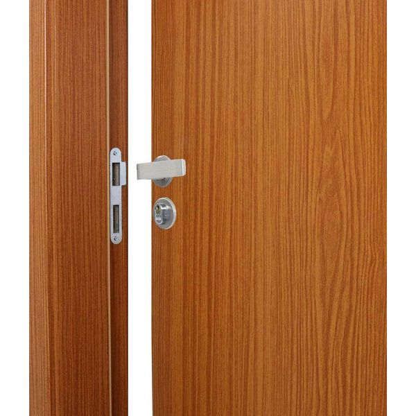 KIT PORTA PRONTA REGULÁVEL MGM 215X64CM MOGNO DIREITA 