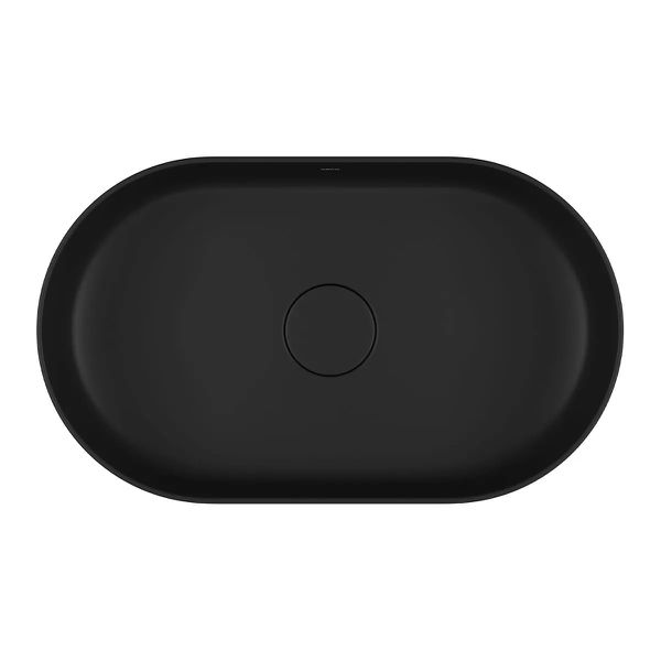 CUBA OVAL DE APOIO 50CM EBANO FOSCO DECA