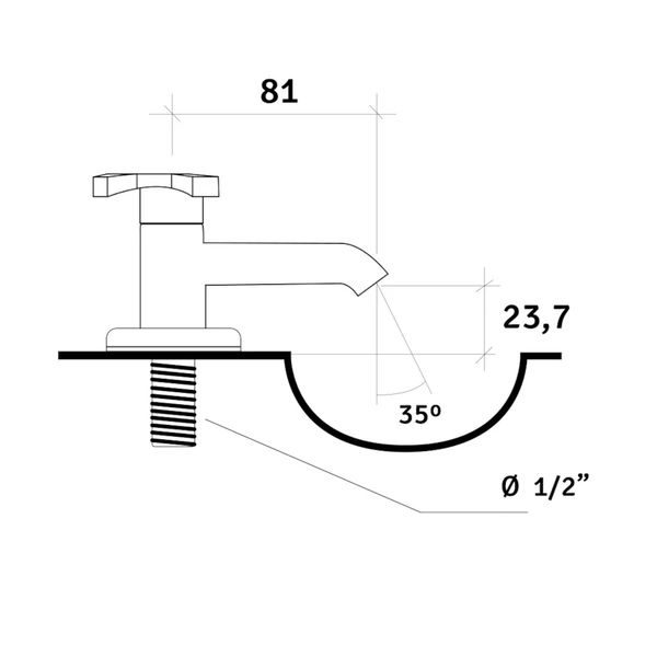 TORNEIRA LAVATORIO MESA NOVA GYRO 1193 CROMADA FABRIMAR