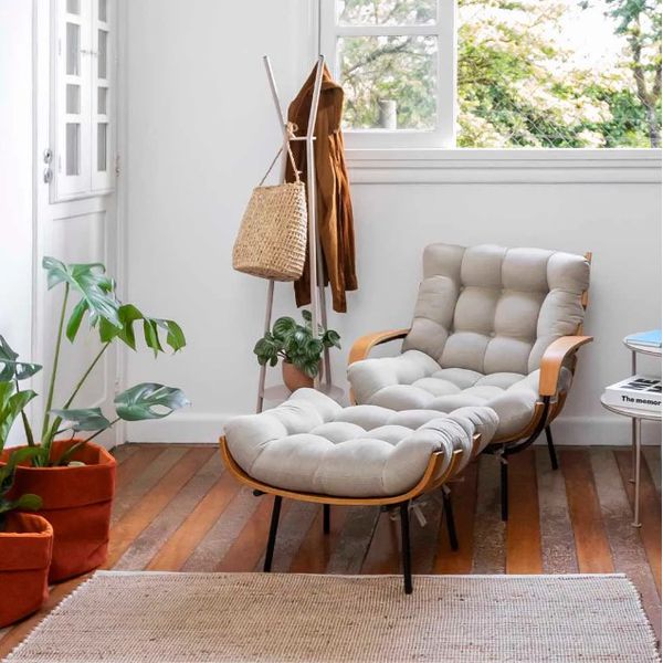 POLTRONA COSTELA DE ADÃO + PUFF COSTELA 