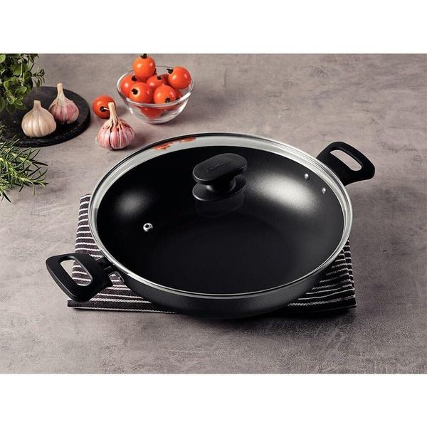 PANELA WOK ALUMÍNIO LORETO 28CM 3,3 L GRAFITE