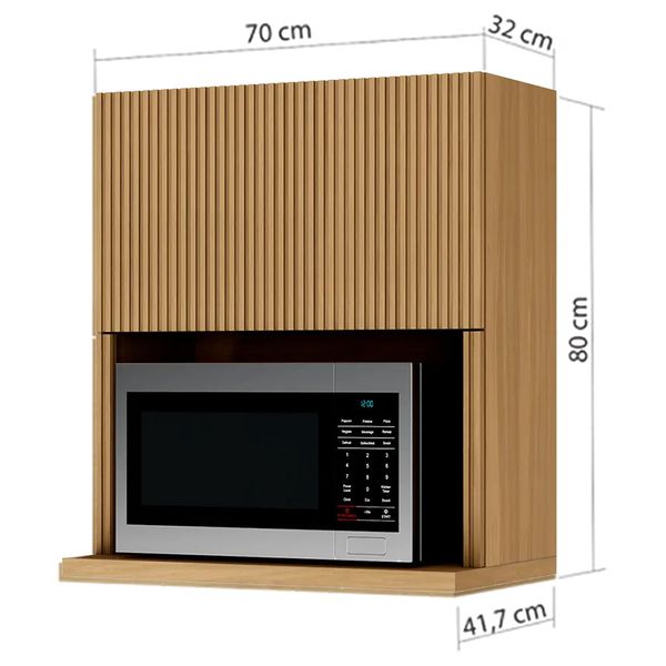 ARMARIO AEREO 1 PORTA BASCULANTE COM NICHO RAINHA 70CM NESHER