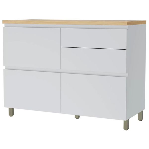 BALCAO 1 PORTA COM BASCULANTE E 4 GAVETAS RAINHA 120CM NESHER