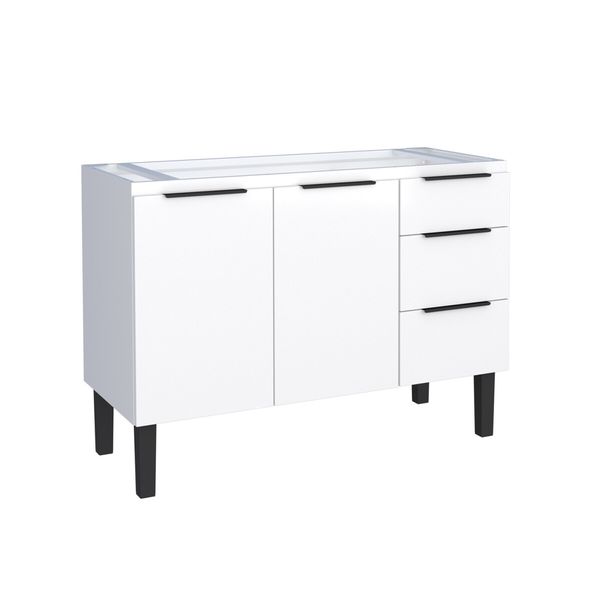 GABINETE AÇO JÚPITER BRANCO PARA PIA 120