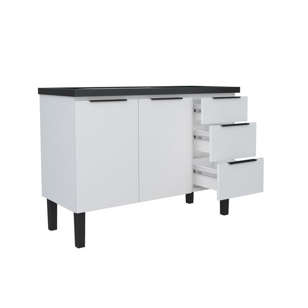 GABINETE AÇO JÚPITER BRANCO PARA PIA 120