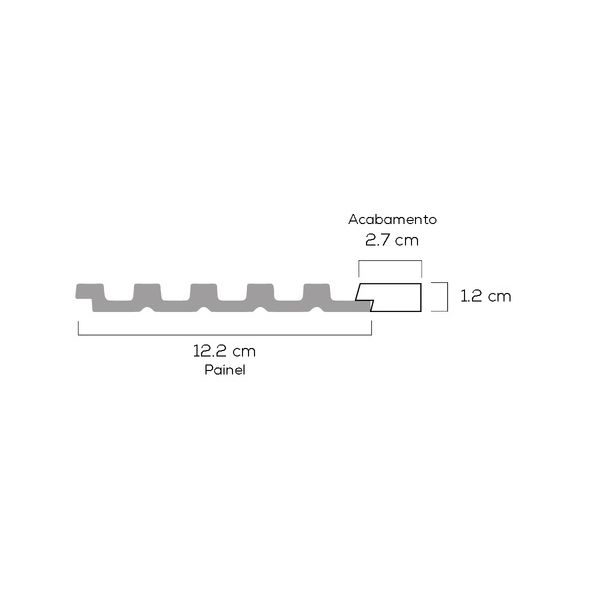 PAINEL RIPADO CANIS MODELO SLIM MARROM