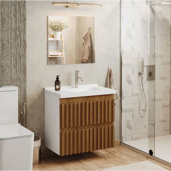 KIT ARGO 66 COM BANCADA E ESPELHO FREIJO