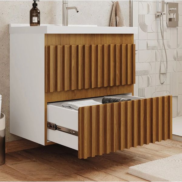 KIT ARGO 66 COM BANCADA E ESPELHO FREIJO