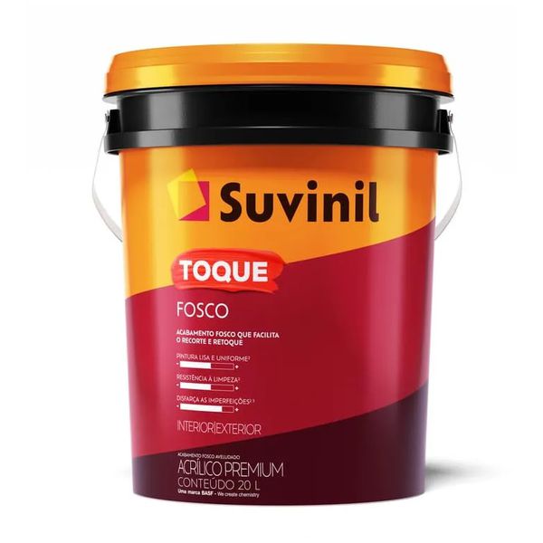 TINTA ACRILICA SUVINIL PREMIUM TOQUE BRANCO NEVE FOSCO 20 LITROS
