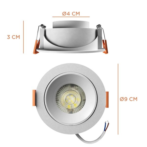 SPOT DE EMBUTIR EASY LED 5W REDONDO COM LED DE LUZ BRANCA BIVOLT - BRONZEARTE