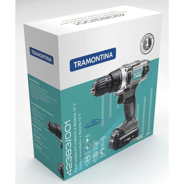 PARAFUSADEIRA/FURADEIRA A BATERIA 12V TRAMONTINA 