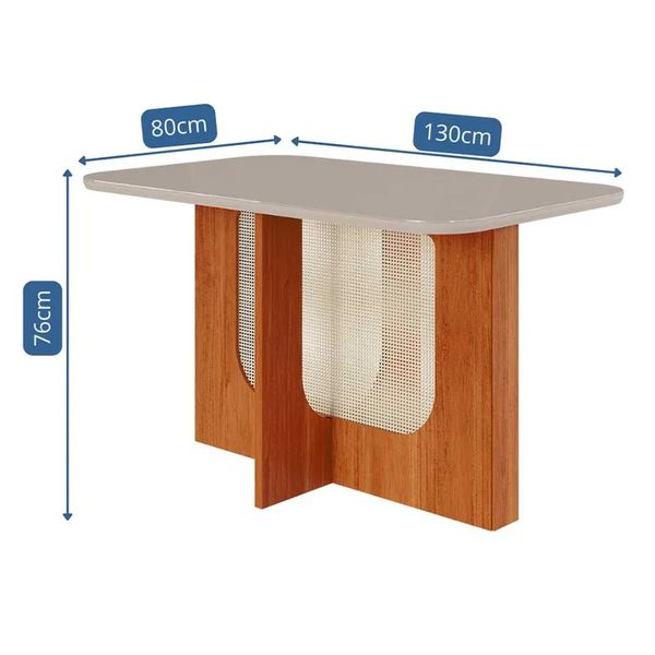 MESA LOUISE 1,30 CINAMOMO/OFFWHITE