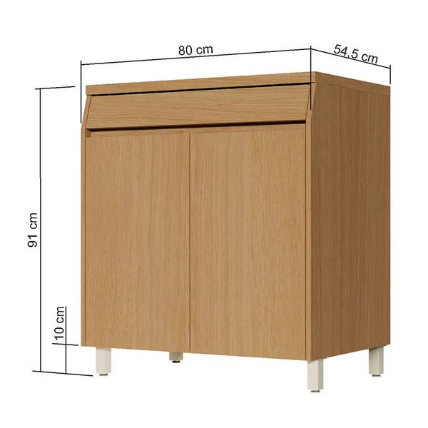 BALCAO 2 PORTAS 1 GAVETA NESHER SIMONE MENDES 80CM 100% MDF CRV