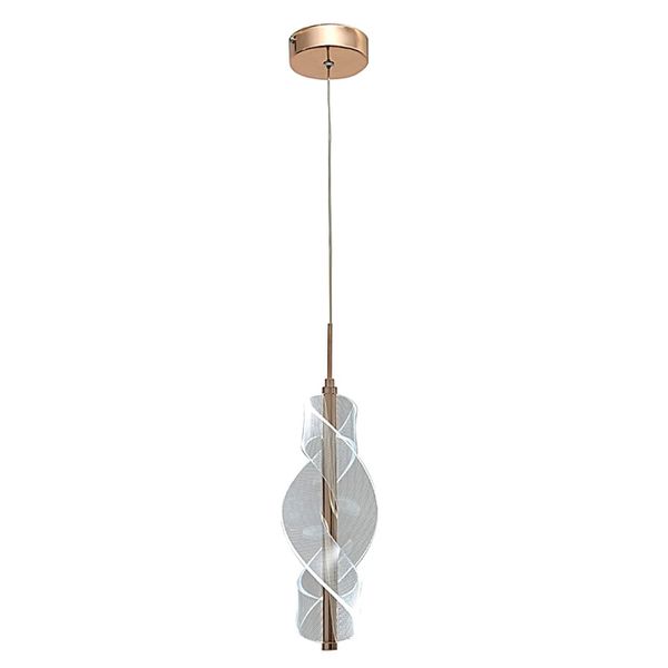 PENDENTE LED 7W 3X1 13CM DOURADO NITROLUX.