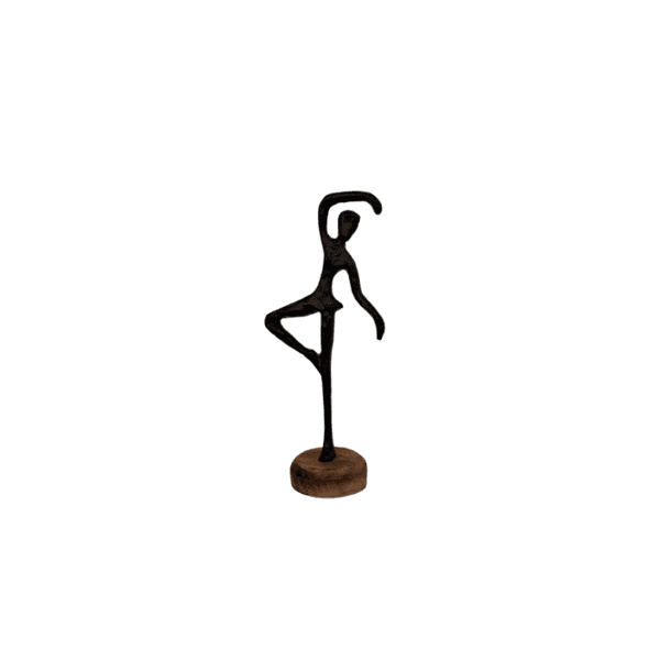 ESCULTURA BAILARINA PRETO DE ALUMÍNIO