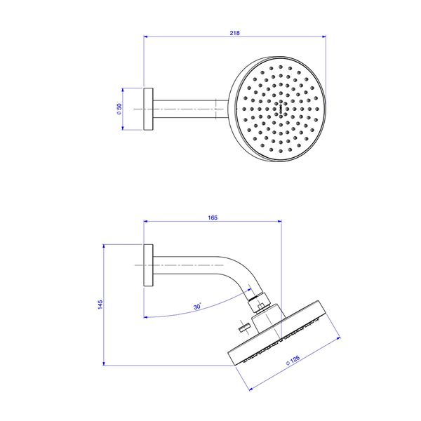 CHUVEIRO FLEX REDONDO DE PAREDE 126 MM CROMADO