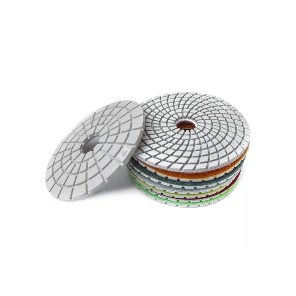 JOGO DE 9 PEÇAS DISCO DIAMANTADO DE POLIMENTO BRILHO D'AGUA + SUPORTE