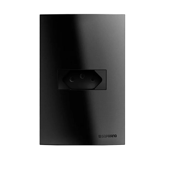 TOMADA 2P+T 10A 250V 4X2 PRETO BRAVA UP