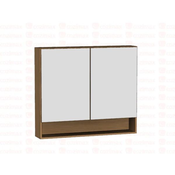 ESPELHEIRA MADEIRA 800 2 PORTAS COM NICHO COZIMAX