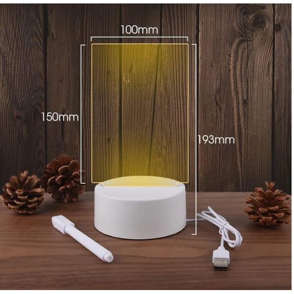 LUMINARIA MESA 3D USB ESCREVE TIPO LOUSA