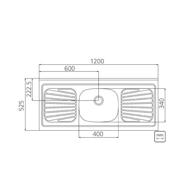 PIA INOX ACO 1,20M FRISADA COM VÁLVULA - TRAMONTINA