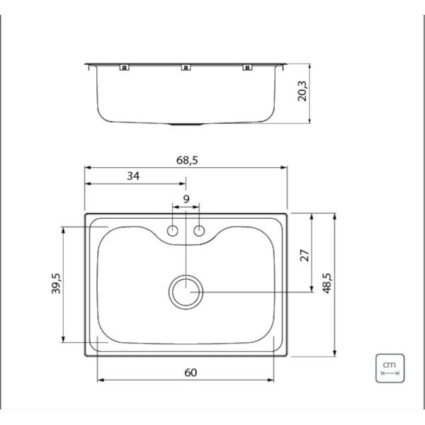 KIT CUBA TRAMONTINA COM LIXEIRA,TÁBUA DE MADEIRA, DOSADOR DE SABÃO, CESTO ARAMADO E VÁLVULA