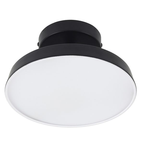 PLAFON LED REDONDO PRETO 23CM 3000K E 6000K 9W - 4000K 18W Hevvy