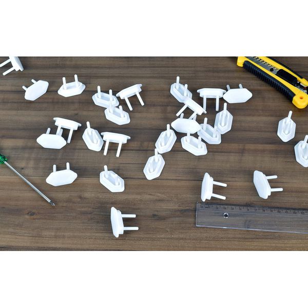 PROTETOR DE TOMADA BRANCO - 3 PEÇA