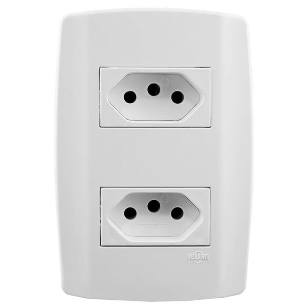 TOMADA DUPLA 4X2 SLIM ILUMI