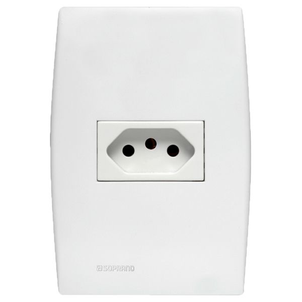 Tomada Horizontal Simples 2p+t 250v 4x2 Ilus Soprano