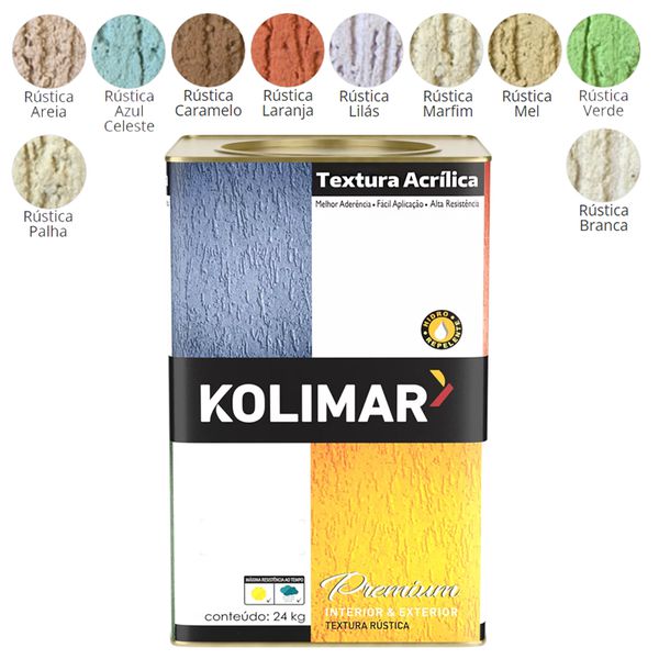 Textura AcrÍlica RÚstica Lata 24kg Kolimar