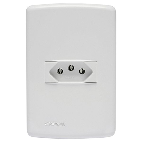 Tomada Simples Horizontal 2p+t 250v 4x2 Duale Up Soprano