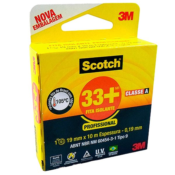 Fita Isolante Scoth 33+ 19mm