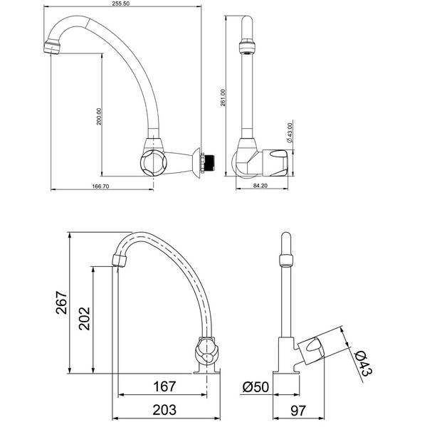 TORNEIRA COZINHA 1168/1167 F27 BRANCA LORENZETTI