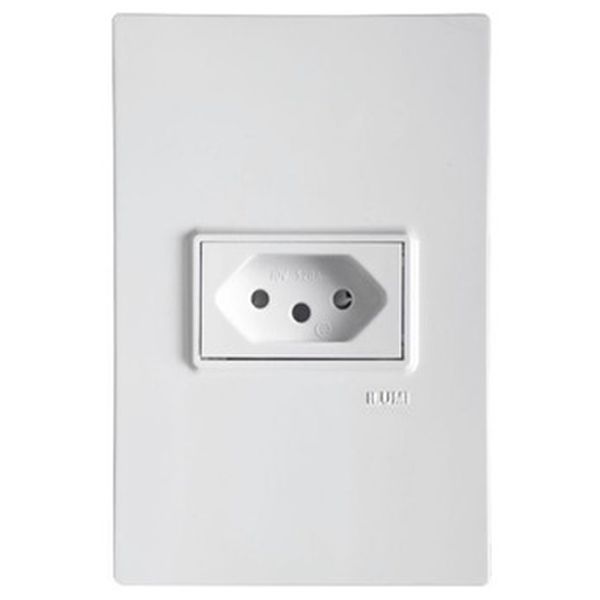 TOMADA SIMPLES HORIZONTAL 2P+T 250V 4X2 VIVAZ ILUMI